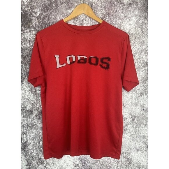 Lobos UNM University of New Mexico Red Training Shirt Top Tee Men's Medium - Picture 9 of 11